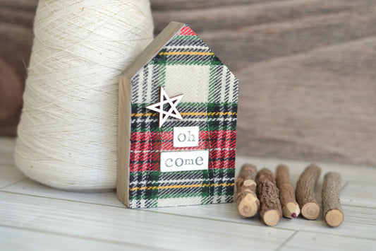 Flannel Wood House Sign