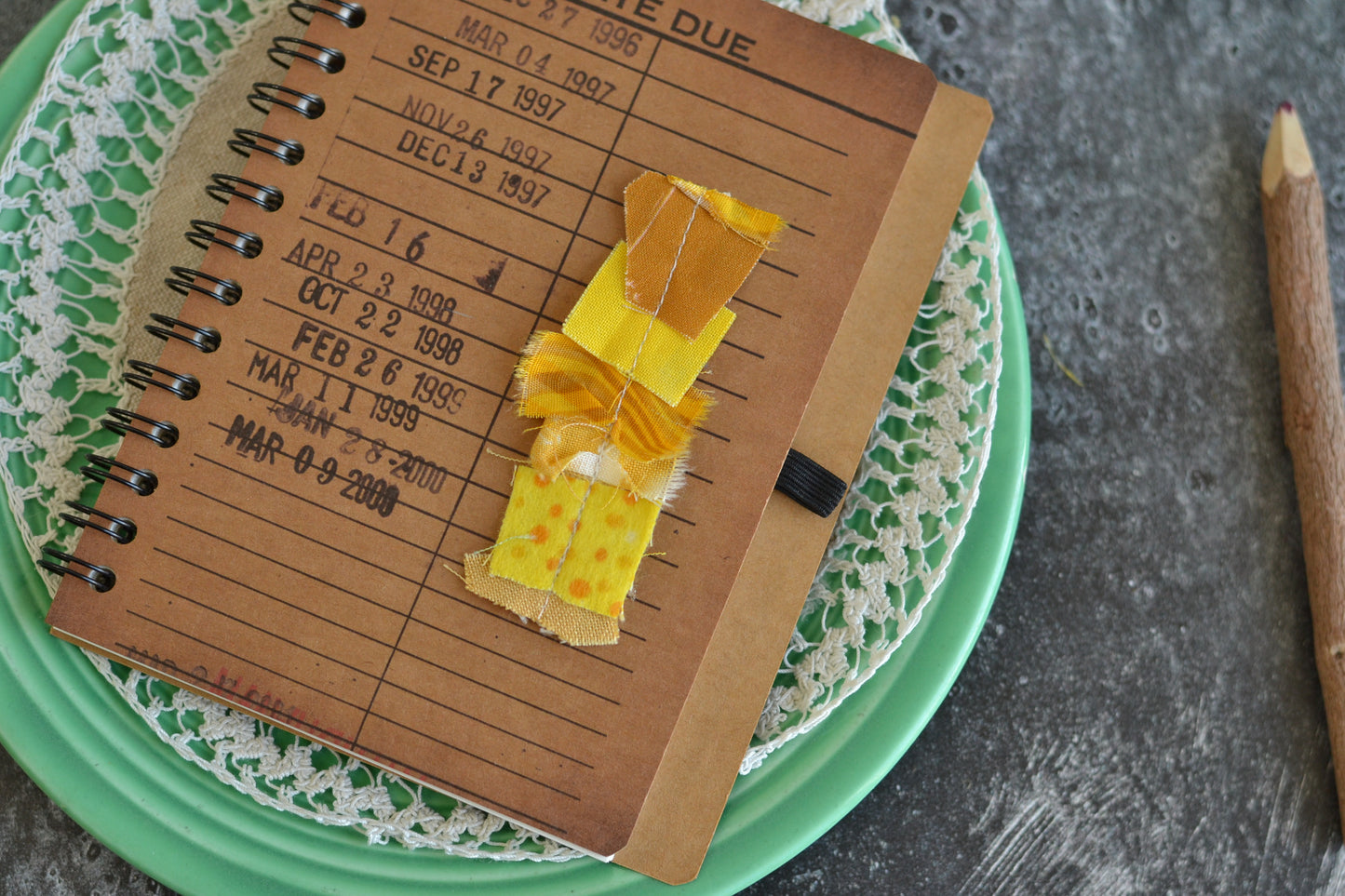 Yellow Lined Library Themed Notebook