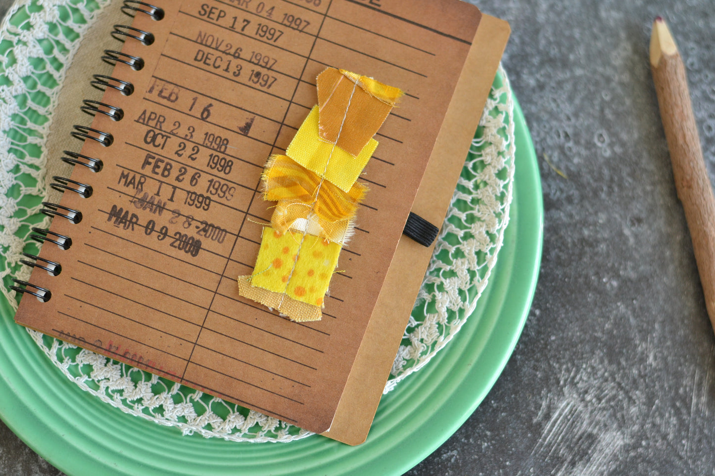 Yellow Lined Library Themed Notebook