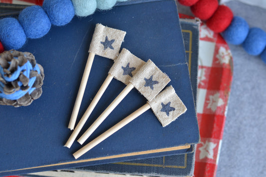Mini Flags NAVY STAR - Set of FOUR