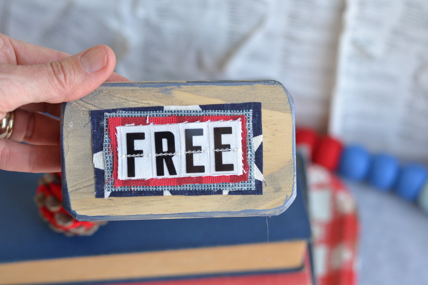 Wood Patriotic Sign FREE