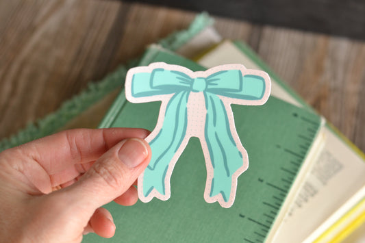Aqua Bow Sticker