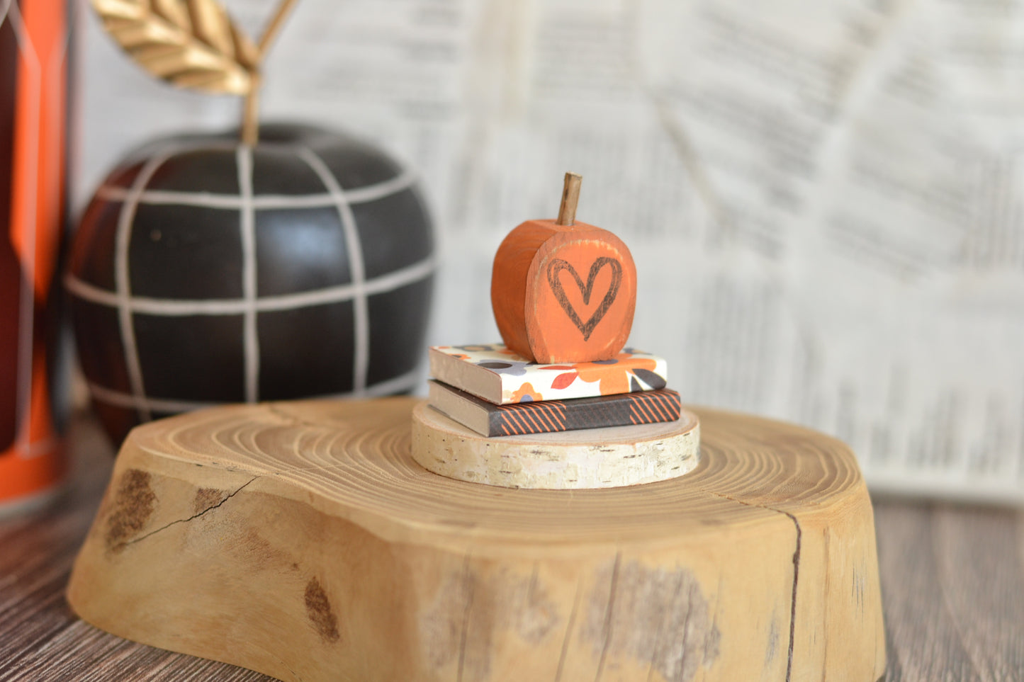 Books on a Log Slice B20