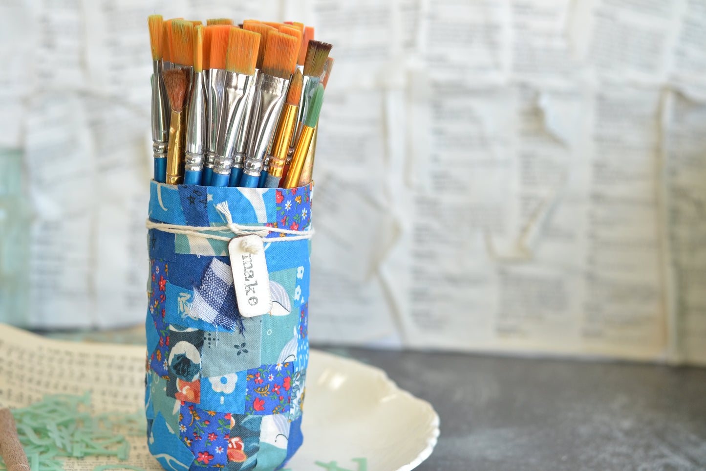 Blue Fabric Container