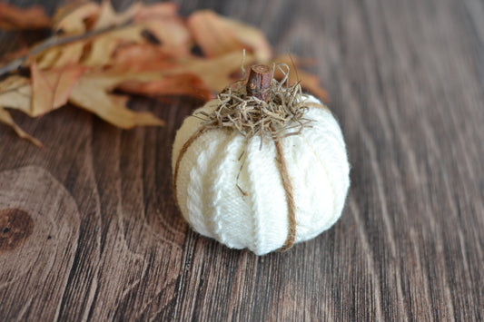 Cream Textured Pumpkin