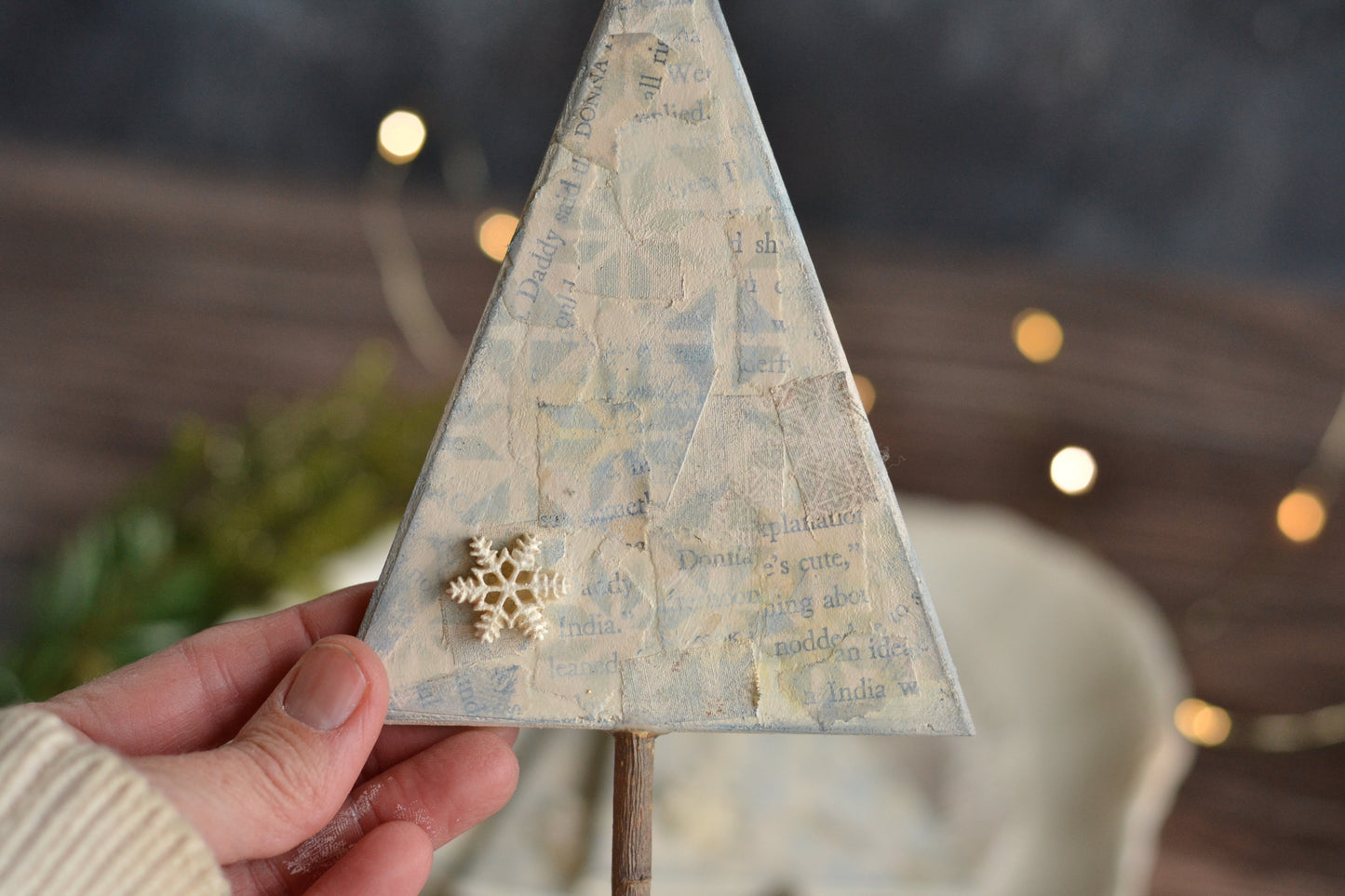Wood Tree Peg Ornament