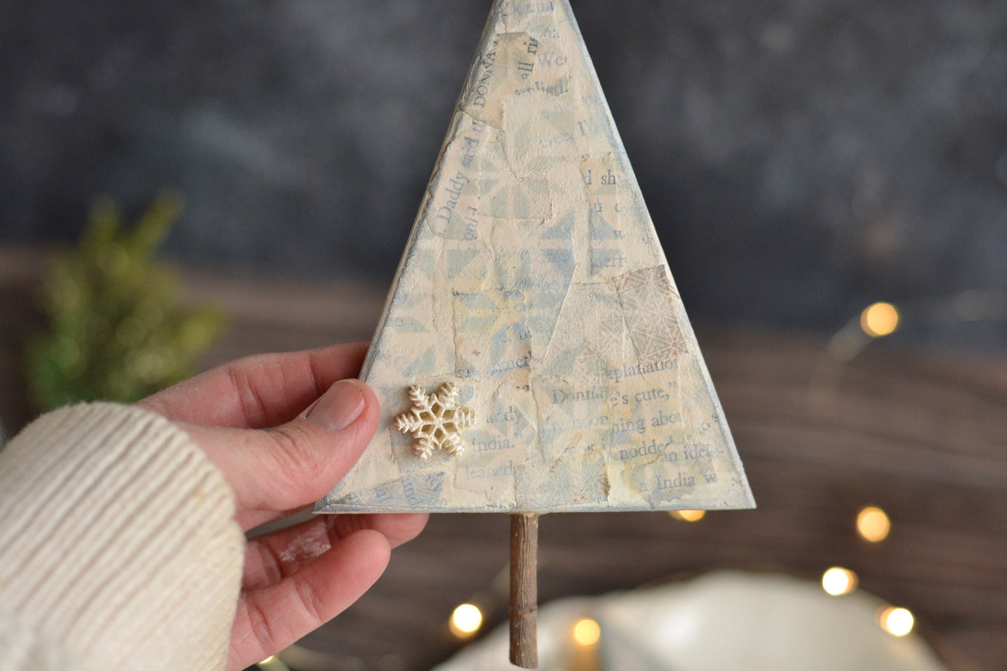 Wood Tree Peg Ornament
