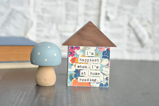 Blue Floral House Sign - Y14