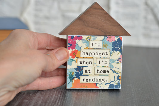 Blue Floral House Sign - Y14