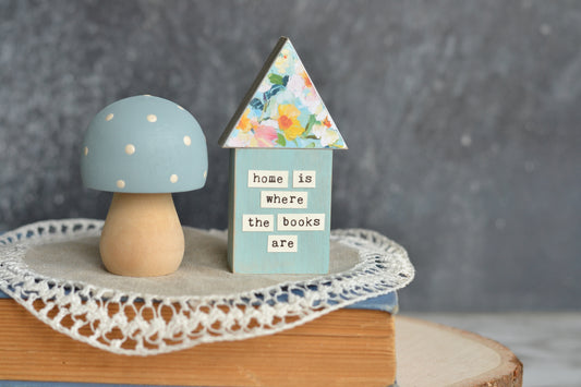 Extra Mini House + Blue Mushroom - Y22