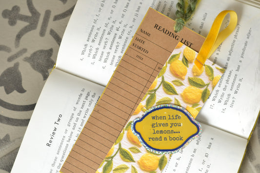 Lemon Bookmark + Sticker Set